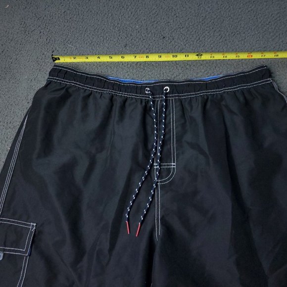 Tommy Hilfiger Swim Board Shorts Mens XL 34x9 Trunks Black - Picture 7 of 9